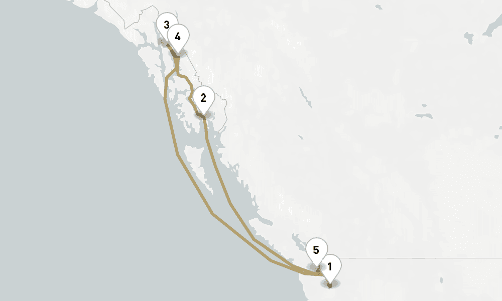 7 days, round-trip Alaska 8日間