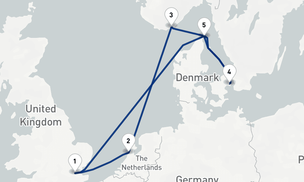 7 days, round-trip Blooming Spring Amsterdam Nordic Coastal Charms 8日間