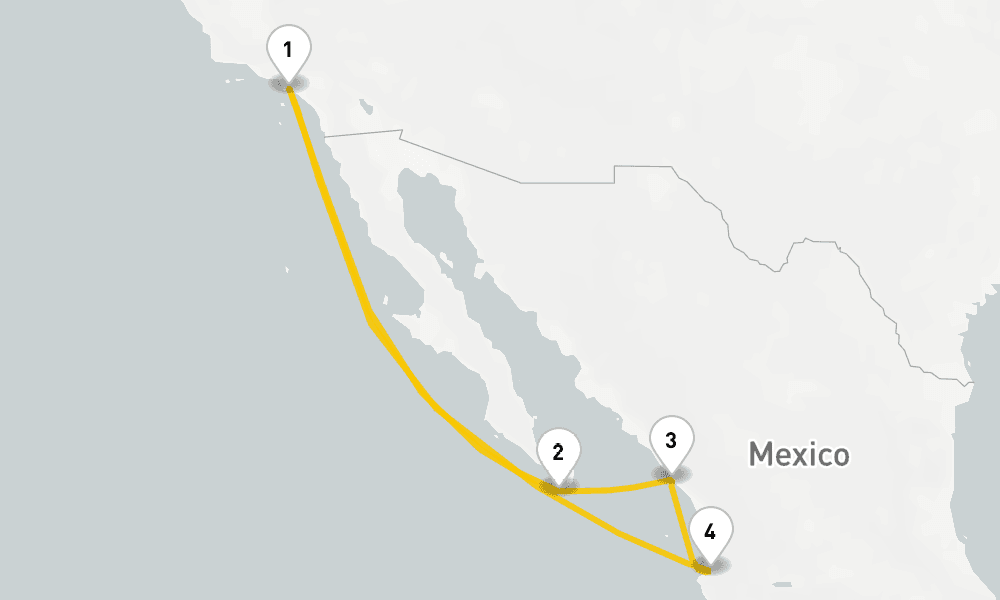 7 days, round-trip Cabo, Vallarta Mazatlan Cruise 8日間