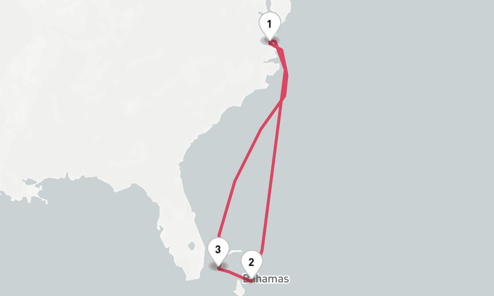 6 nights / 7 days, Norfolk (Virginia) Round trip