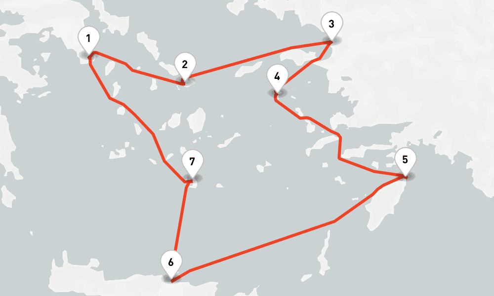 4 nights / 5 days, Lavrion Round trip