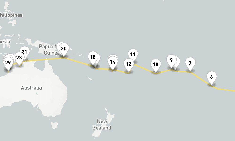 57 days, one-way from San Antonio to Broome WA 58日間