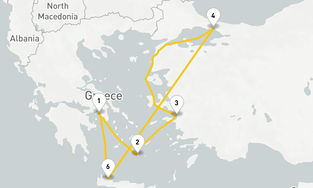 7 days, round-trip Best Of Greece Turkey Cruise 8日間
