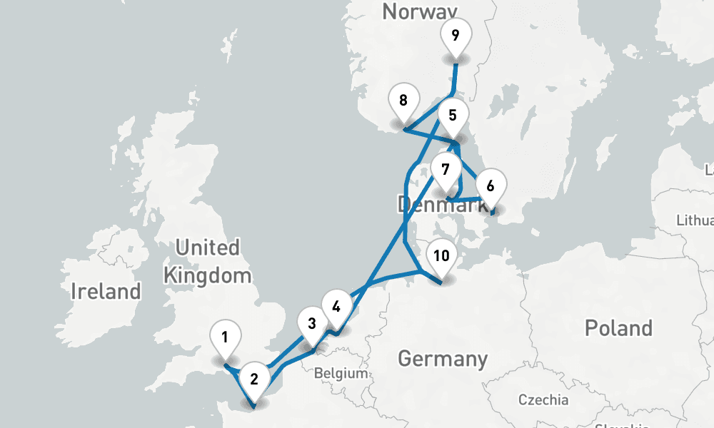14 days, round-trip Oktoberfest European Capitals 15日間