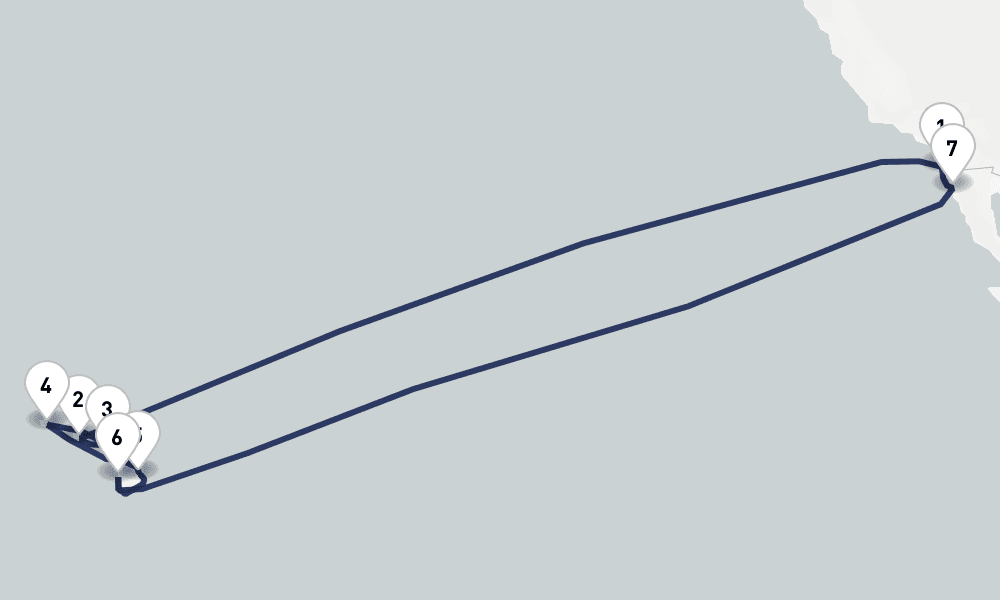 17 days, round-trip Circle Hawaii 18日間