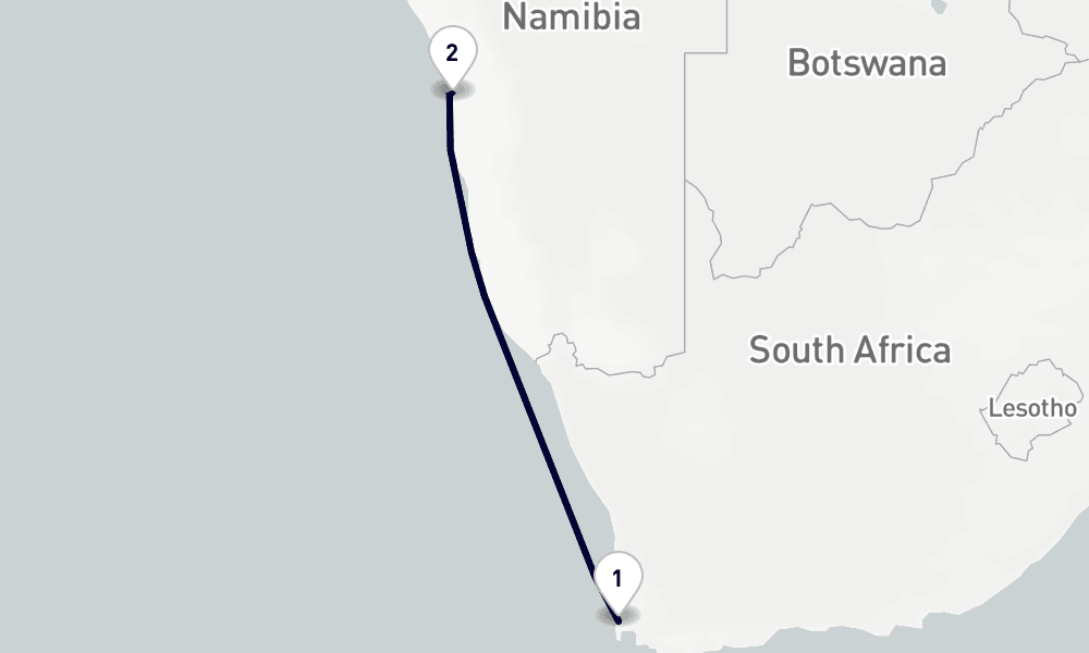 5 days, round-trip South Africa 6日間