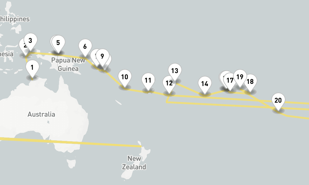 71 days, one-way from Darwin to Ushuaia 72日間