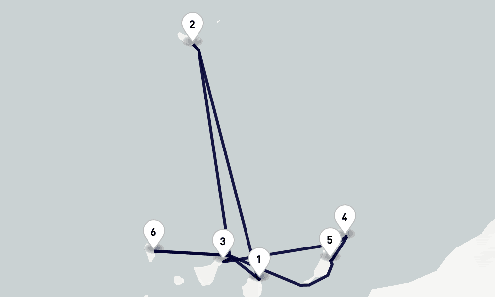 7 days, round-trip Canary Islands and Madeira 8日間