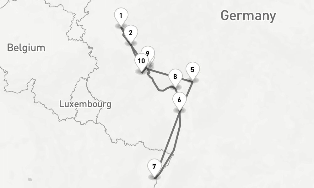 7 days, round-trip Rhine 8日間