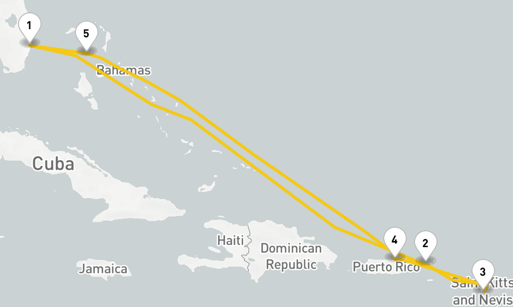 8 days, round-trip Eastern Caribbean Perfect Day 9日間