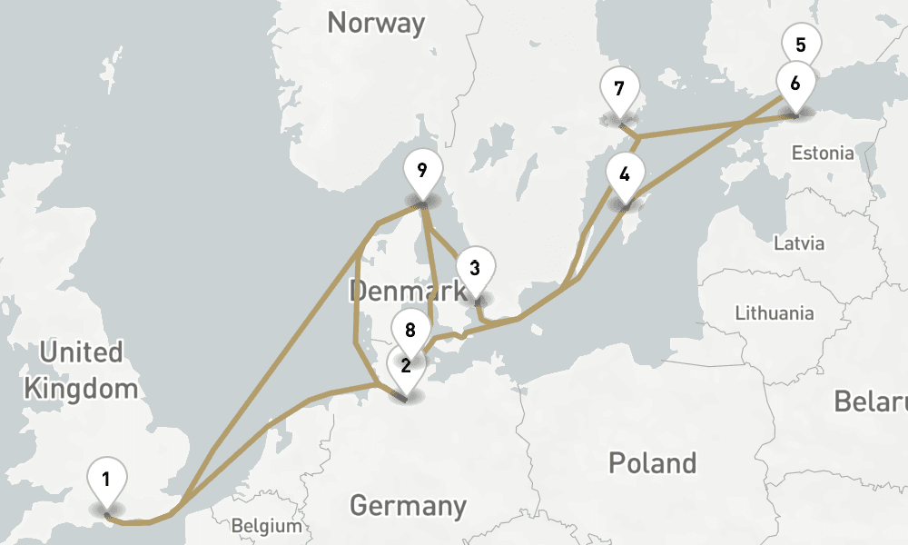 14 days, round-trip Scandinavia And Northern Europe 15日間