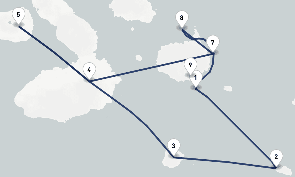 7 days, round-trip Galapagos Islands 8日間