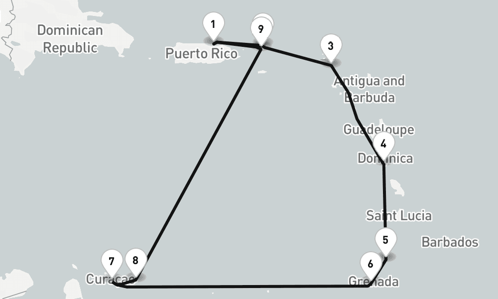 11 days, round-trip San Juan To San Juan 12日間