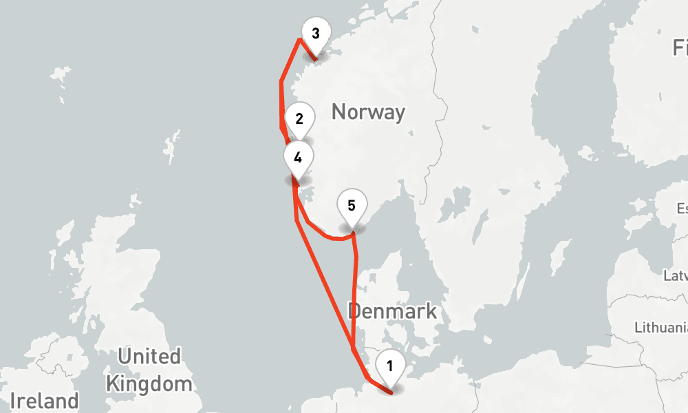 7 nights / 8 days, Hamburg Round trip