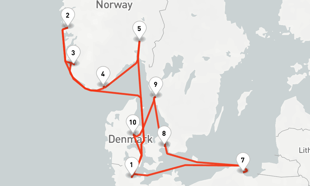 14 days, round-trip Skandinavien Polen ab Kiel 2 15日間