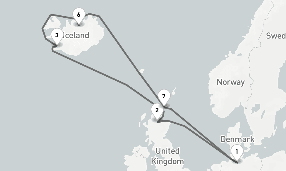 12 days, round-trip - Islands Naturwunder - AbBis Hamburg 13日間