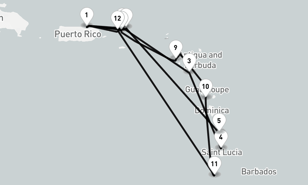 14 days, round-trip San Juan To San Juan 15日間