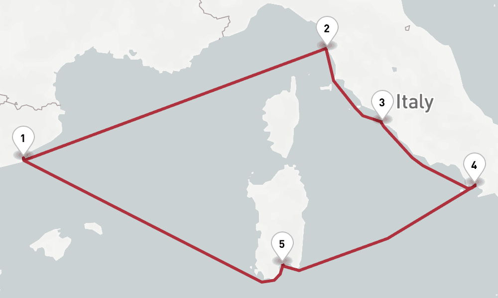 7 days, round-trip Mediterranean Cruise From Barcelona 8日間