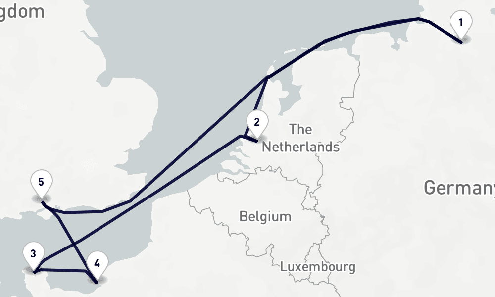 7 days, round-trip Northern Europe 8日間