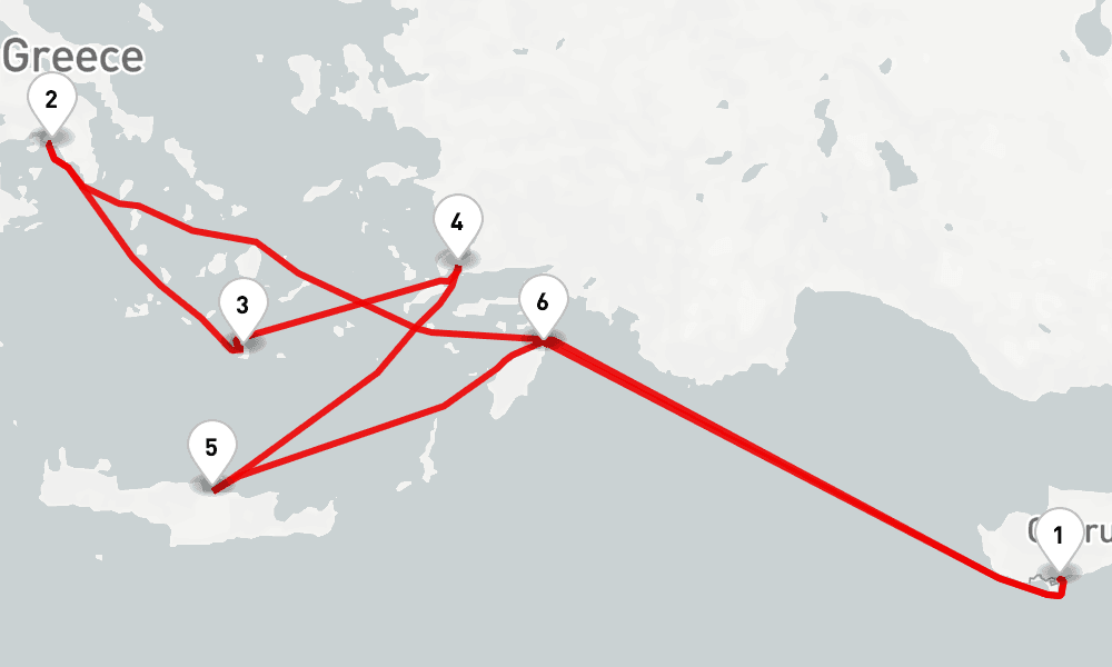7 days, round-trip Grecian Discovery 8日間