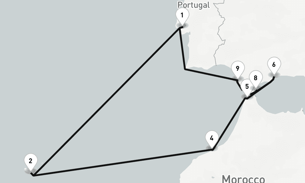 12 nights / 13 days, Lisbon Round trip