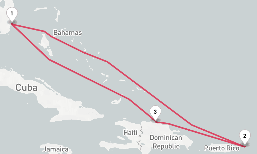 7 nights / 8 days, Miami (Florida) Round trip