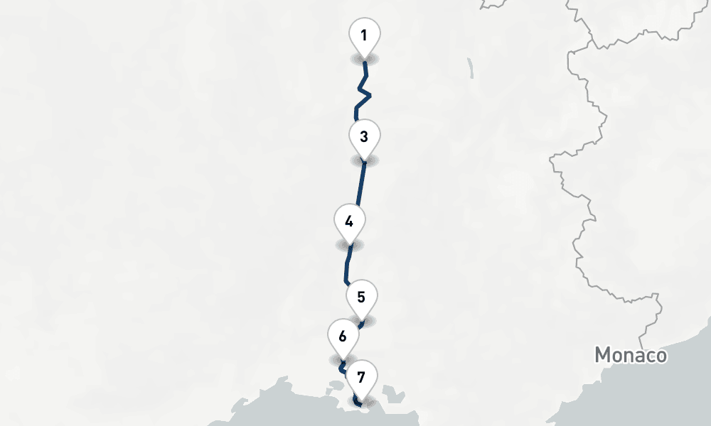7 nights / 8 days, one-way from Lyon to Arles