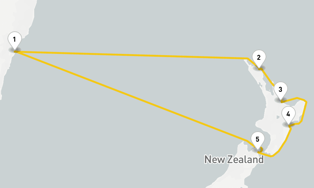 9 days, round-trip New Zealand Cruise 10日間