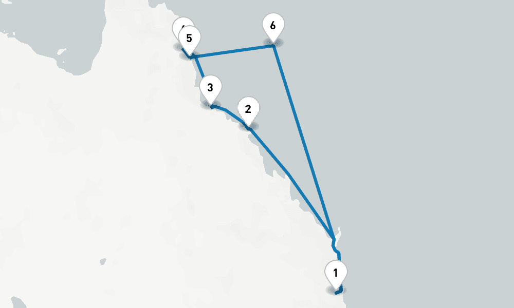 8 days, round-trip Queensland with Great Barrier Reef 9日間