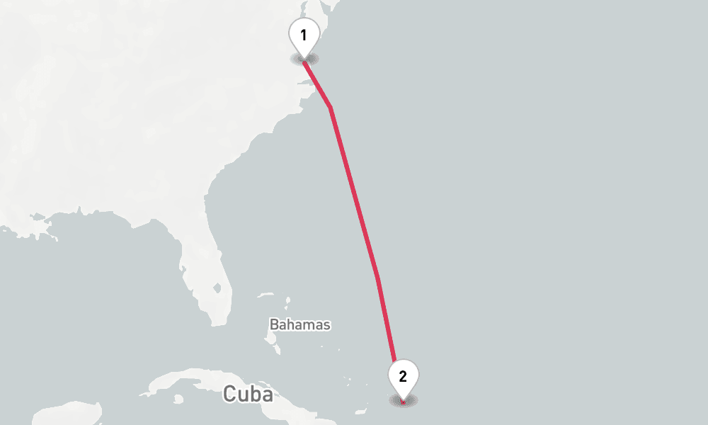 7 nights / 8 days, Norfolk (Virginia) Round trip