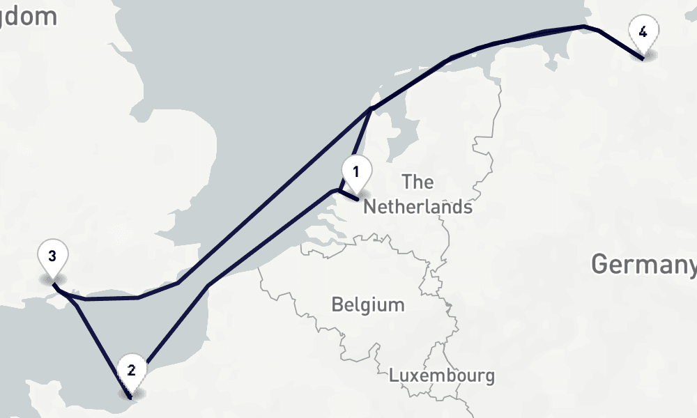 6 days, round-trip Northern Europe 7日間