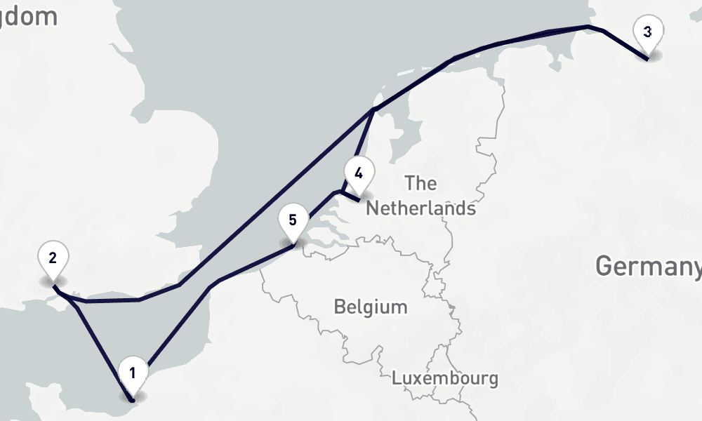 7 days, round-trip Northern Europe 8日間
