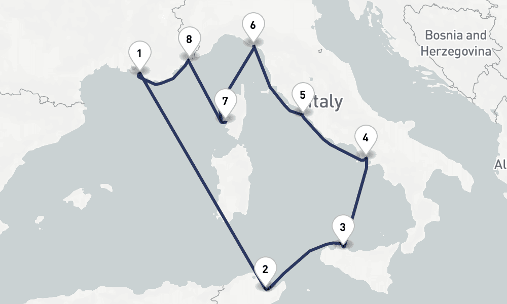 9 days, round-trip 9 Nuit Heacuteritage des Empires 10日間