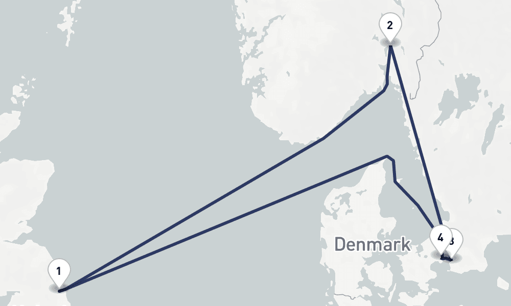 8 days, round-trip Cosy Capitals of Scandinavia at Easter 9日間