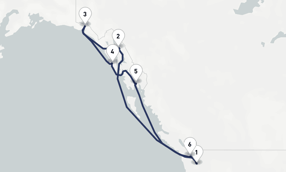 7 days, round-trip Alaska Explorer 8日間