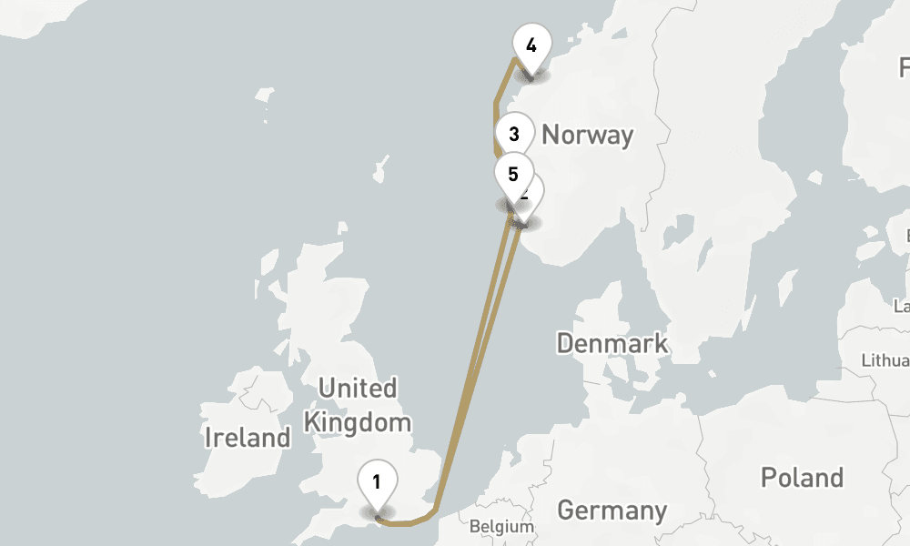 7 days, round-trip Norway 8日間