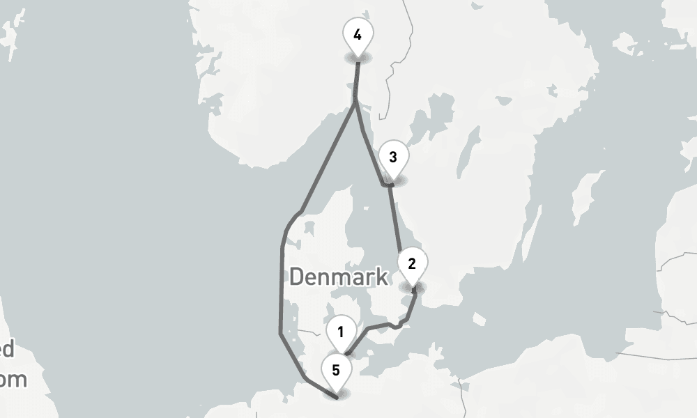 5 days, one-way from Kiel to Hamburg 6日間