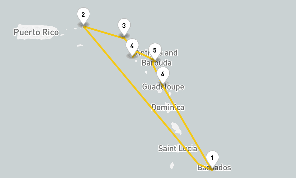 7 days, round-trip Cocktails And Coconuts 8日間