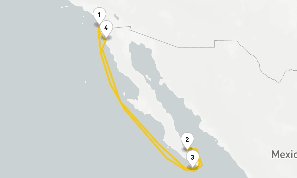 7 days, round-trip Ensenada, Cabo La Paz Cruise 8日間