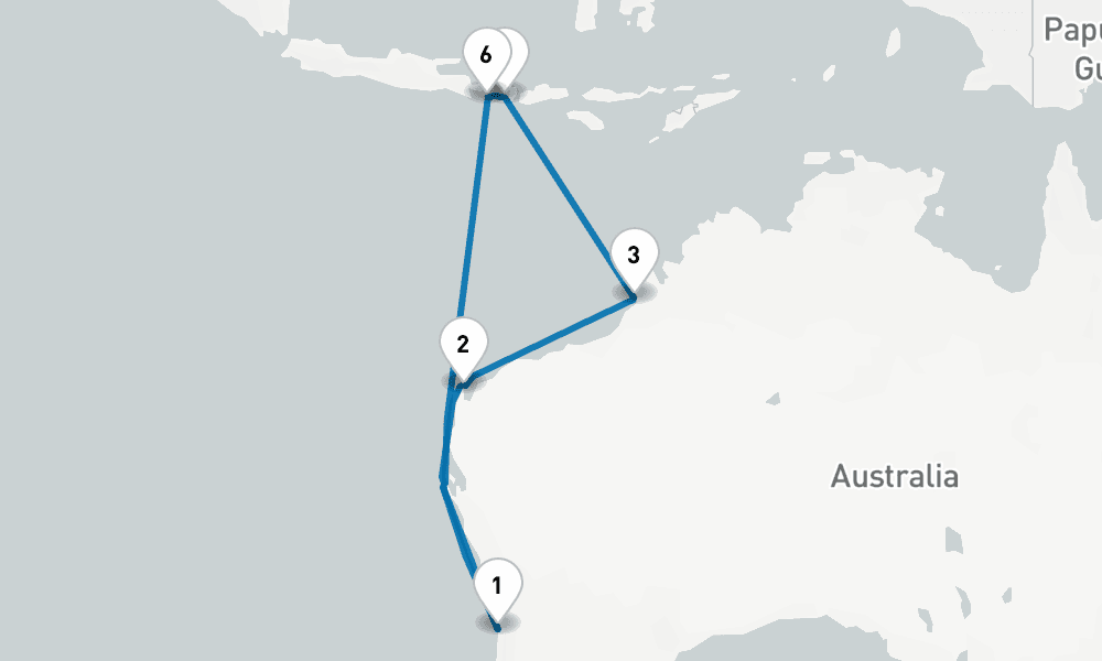 14 days, round-trip Indonesia 15日間