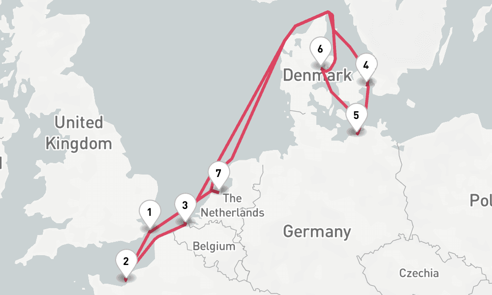 9 days, round-trip Northern Europe 10日間