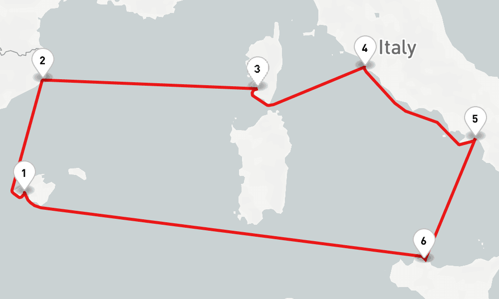 7 days, round-trip Cosmopolitan Charms 8日間