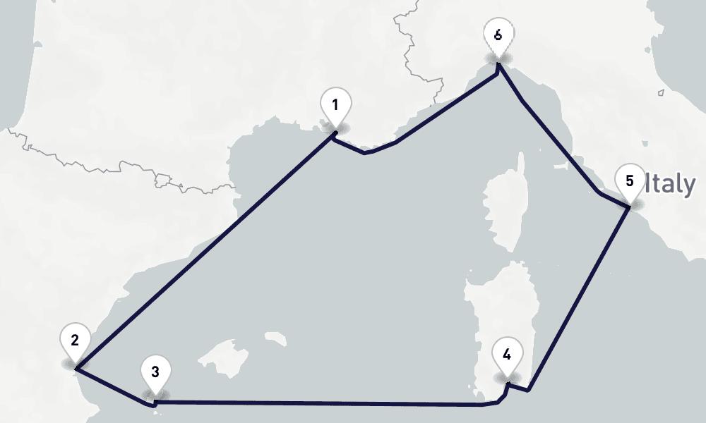 7 days, round-trip Mediterranean 8日間