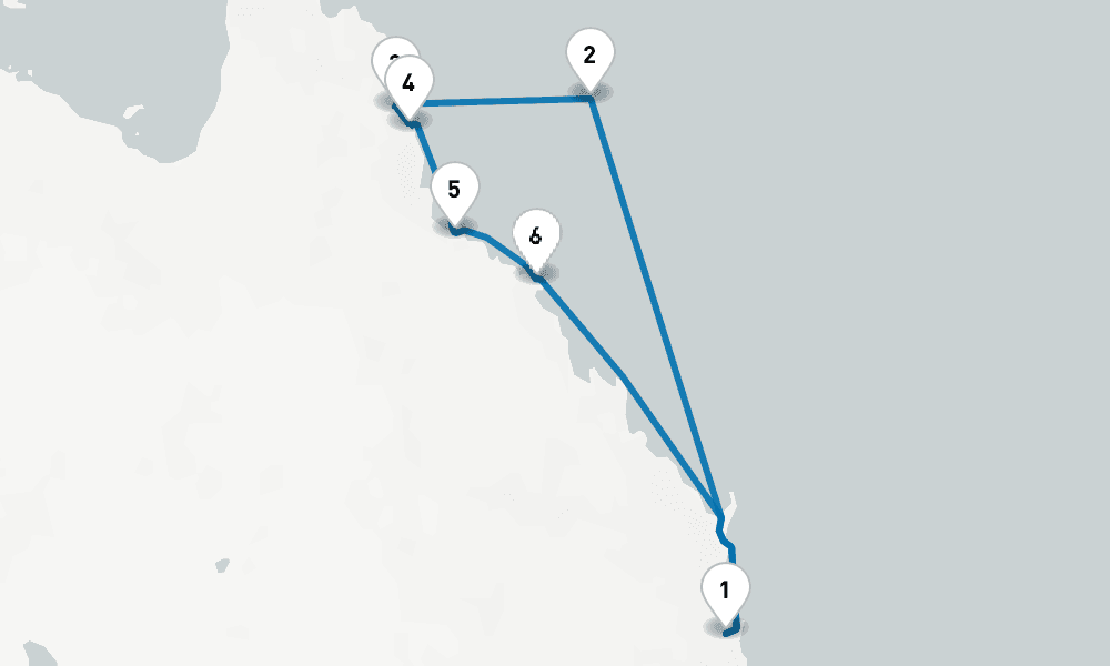 8 days, round-trip Queensland with Great Barrier Reef 9日間