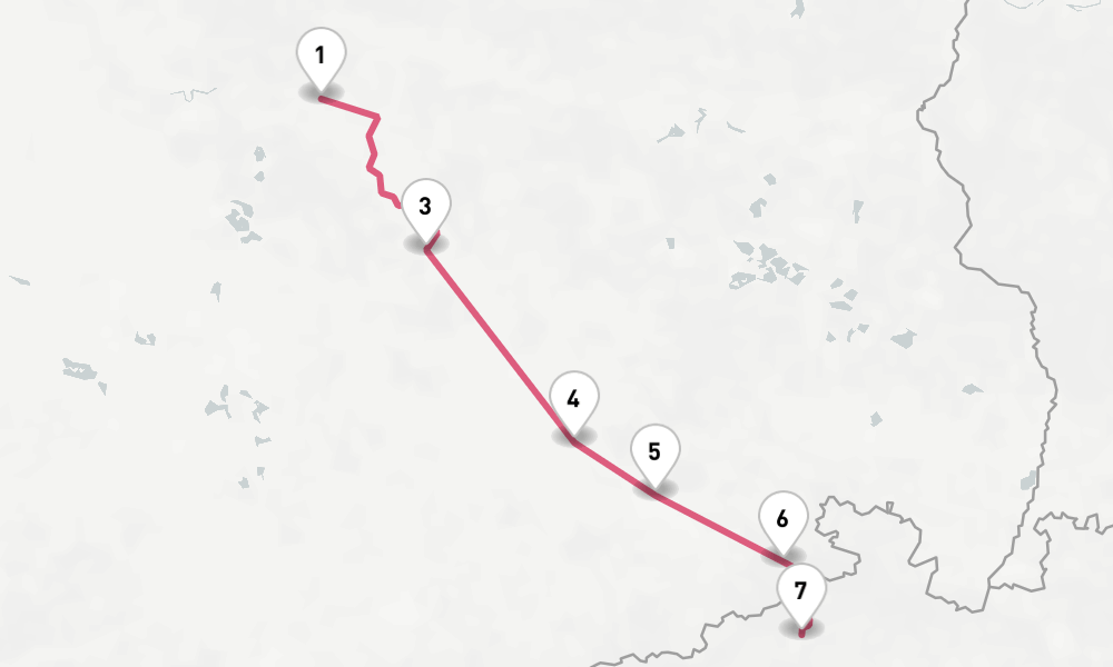 5 nights / 6 days, one-way from Lutherstadt Wittenberg to Decin (Czech Republic)