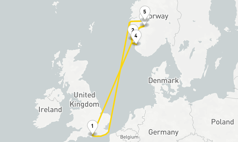 10 days, round-trip Melting Horizons A Norwegian Spring Voyage 11日間