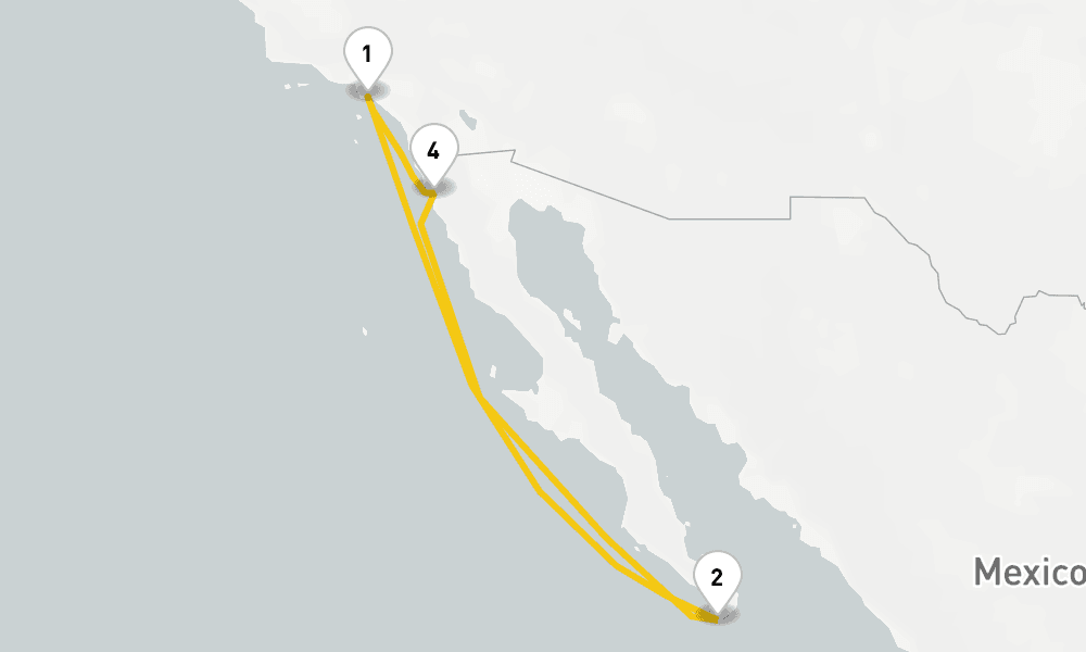 6 days, round-trip Cabo Ensenada Cruise 7日間