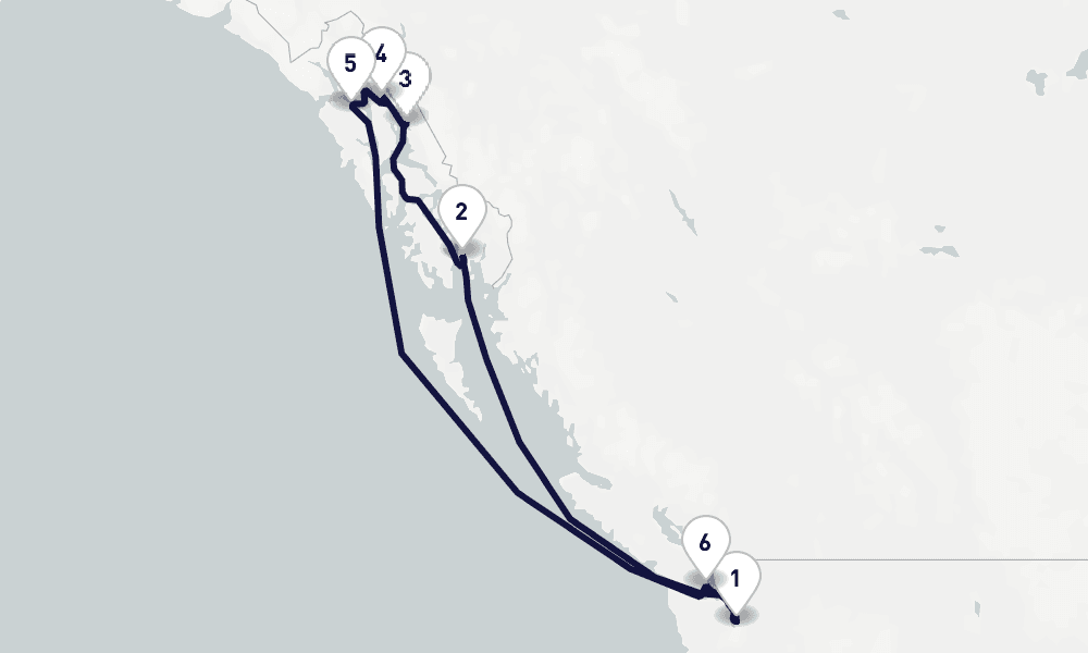 7 days, round-trip Alaska 8日間