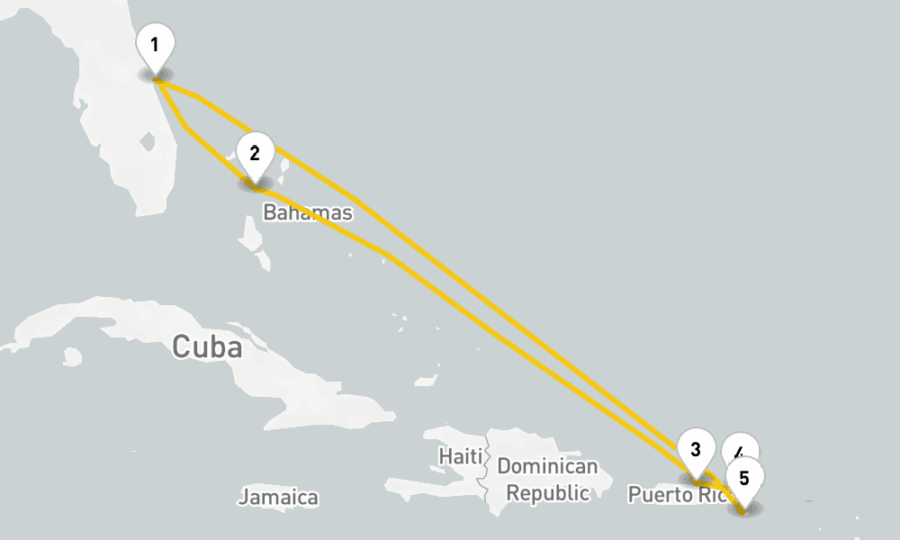 8 days, round-trip Eastern Caribbean Perfect Day 9日間