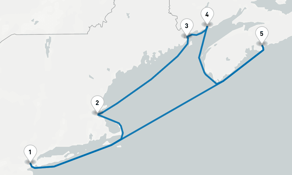 7 days, round-trip Canada New England with Saint John 8日間